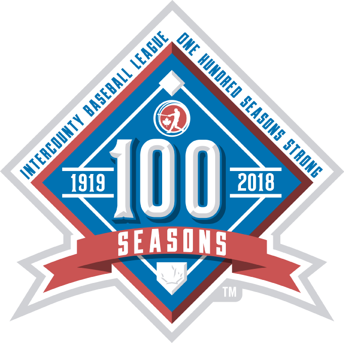 Intercounty Baseball League 2018 Anniversary Logo iron on transfers for T-shirts